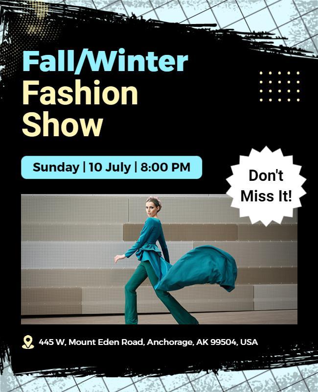 Fall and Winter Fashion Show Flyer Template