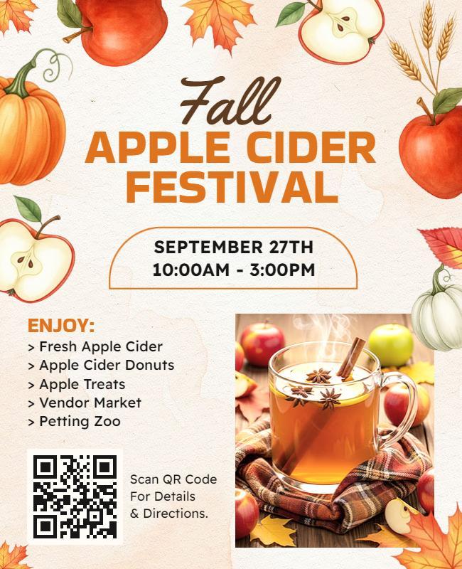 Fall Apple Cider Festival Event Flyer Template