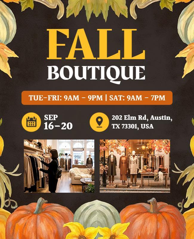 Fall Fashion Boutique Sale Flyer Template