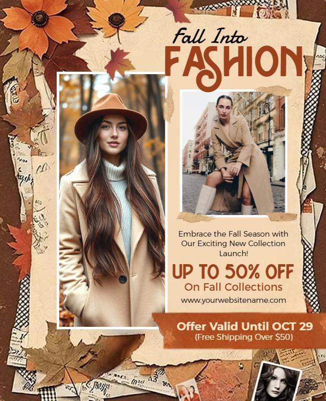 Fall Fashion Sale Promotion Flyer Template