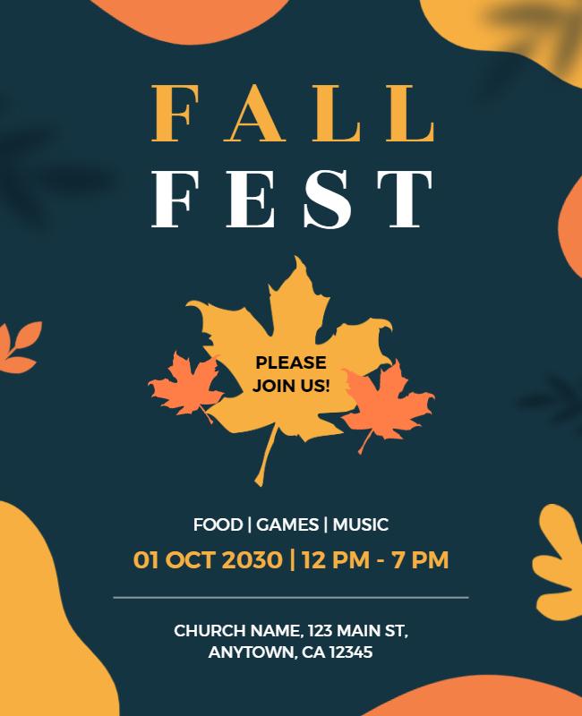 Fall Festival Celebration Flyer Template