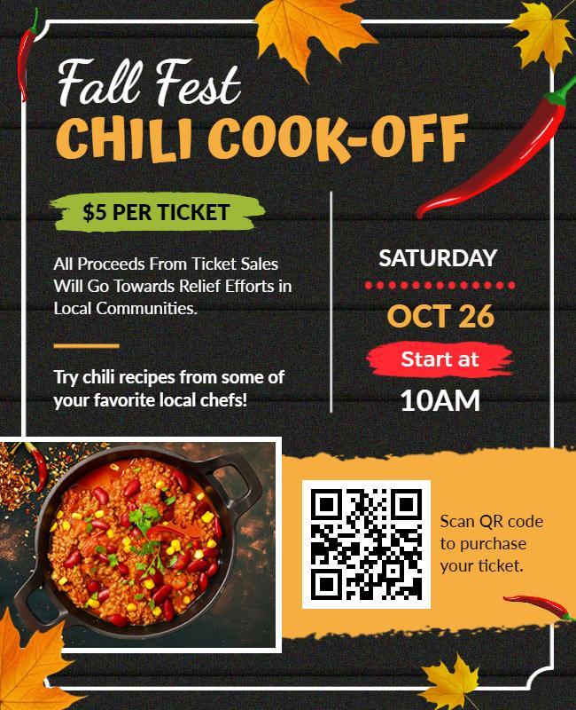 Fall Festival Chili Cook-Off Event Flyer Template