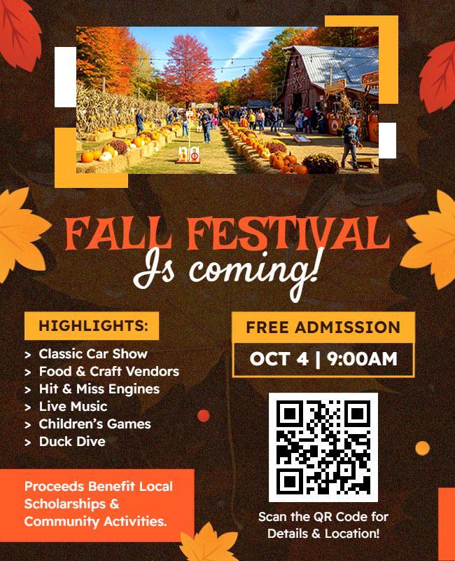Fall Festival Is Coming Celebration Flyer Template
