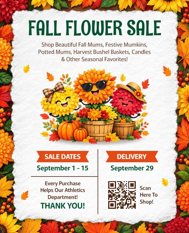 Fall Flower Sale Flyer Template
