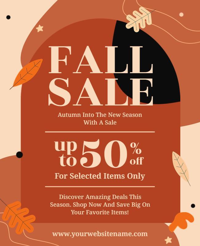 Fall Season Sale Promotion Flyer Template