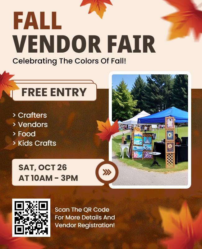 Fall Vendor Fair Event Flyer Template