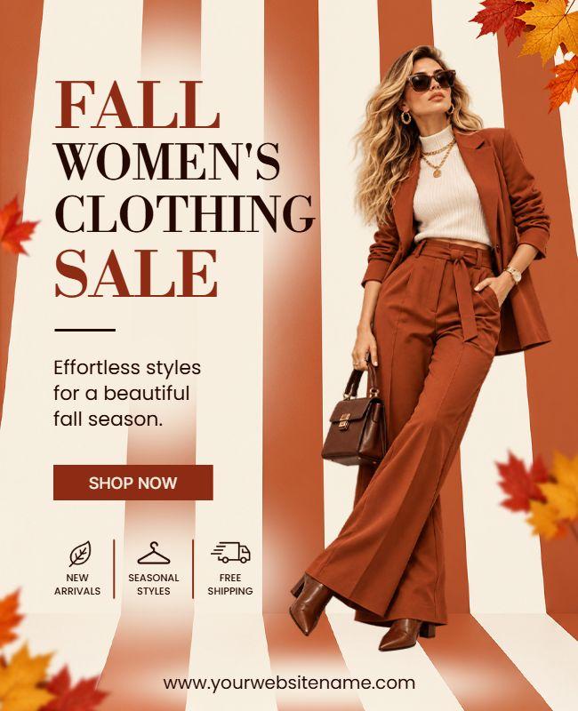 Fall Women's Clothing Sale Flyer Template