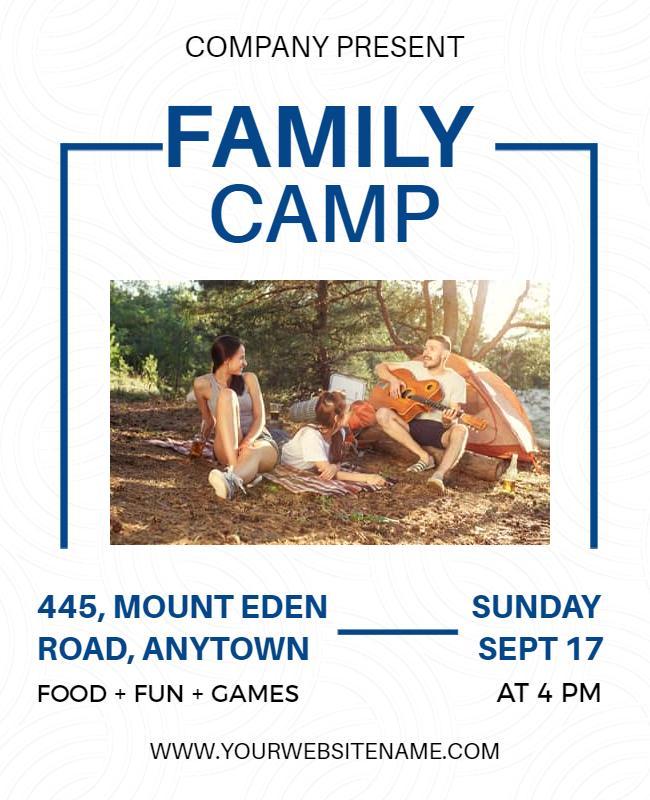 Family Camping Poster Template