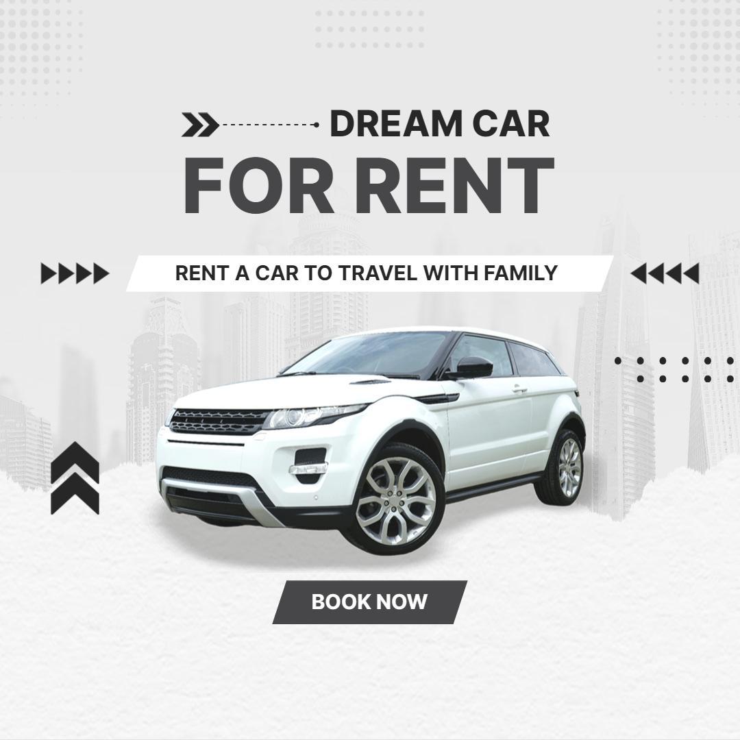 Family Car Rental Service Instagram Flyer Template