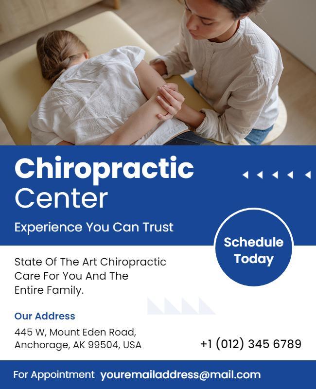 Family Chiropractic Care Center Flyer Template