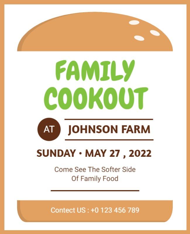 Family Cookout Event Flyer Template