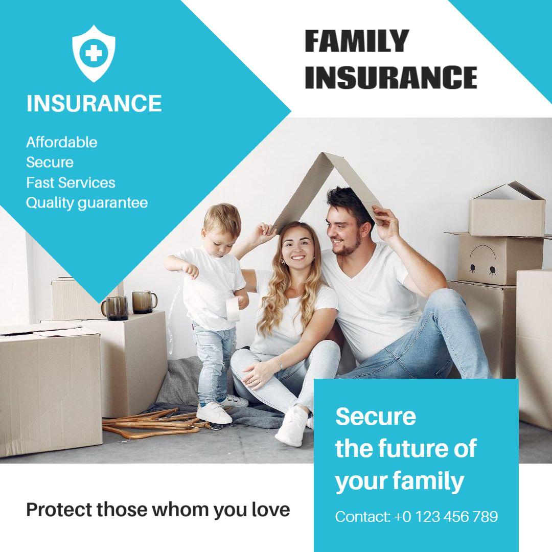 Family-Focused Secure Insurance Services for Future Protection Ad Template