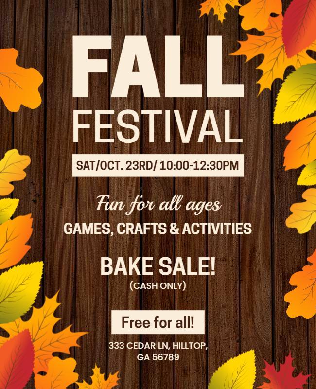 Family Friendly Fall Festival Flyer Template