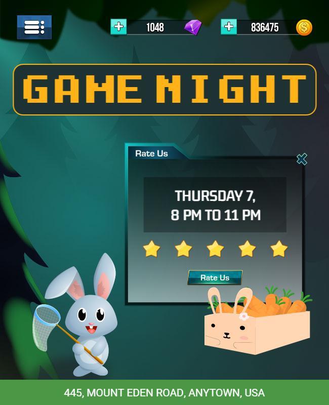 Family Friendly Game Night Flyer Template