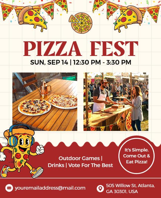 Family-Friendly Pizza Fest Event Flyer Template