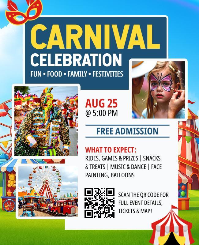 Family Fun Carnival Celebration Flyer Template