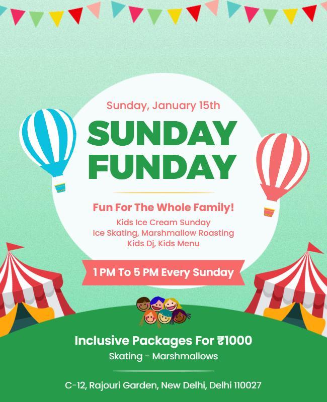 Family Fun Day Carnival Event Flyer Template