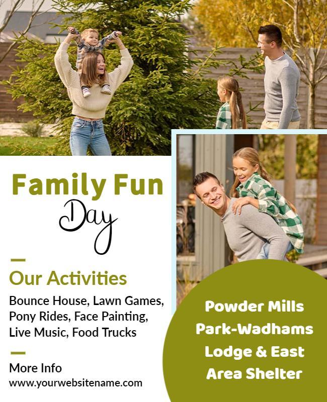 Family Fun Day Outdoor Activities Flyer Template