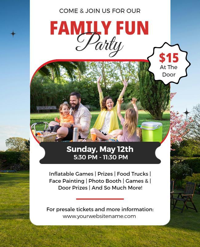 Family Fun Outdoor Event Flyer Template