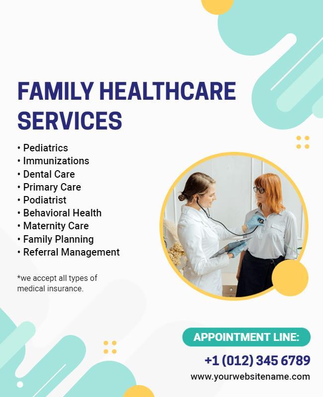 Family Healthcare Services Flyer Template