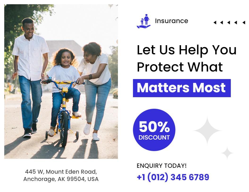Family Insurance Plans Comprehensive Coverage and Savings Brochure Template