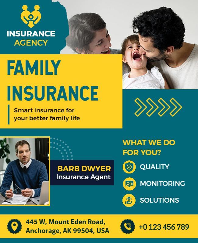 Family Insurance Services Promotion Flyer Template