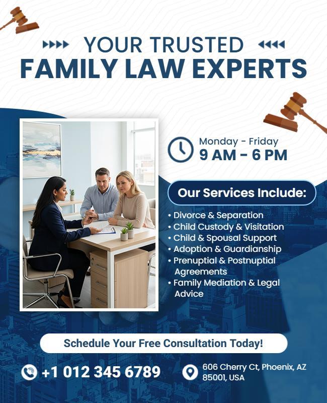 Family Law Services Consultation Flyer Template