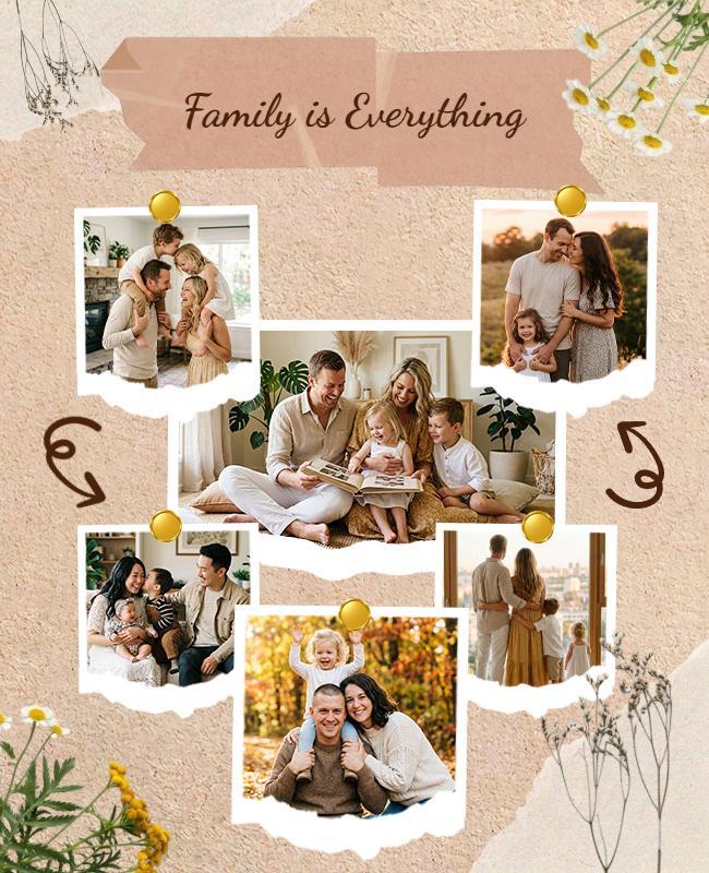 Family Photo Collage Poster Template