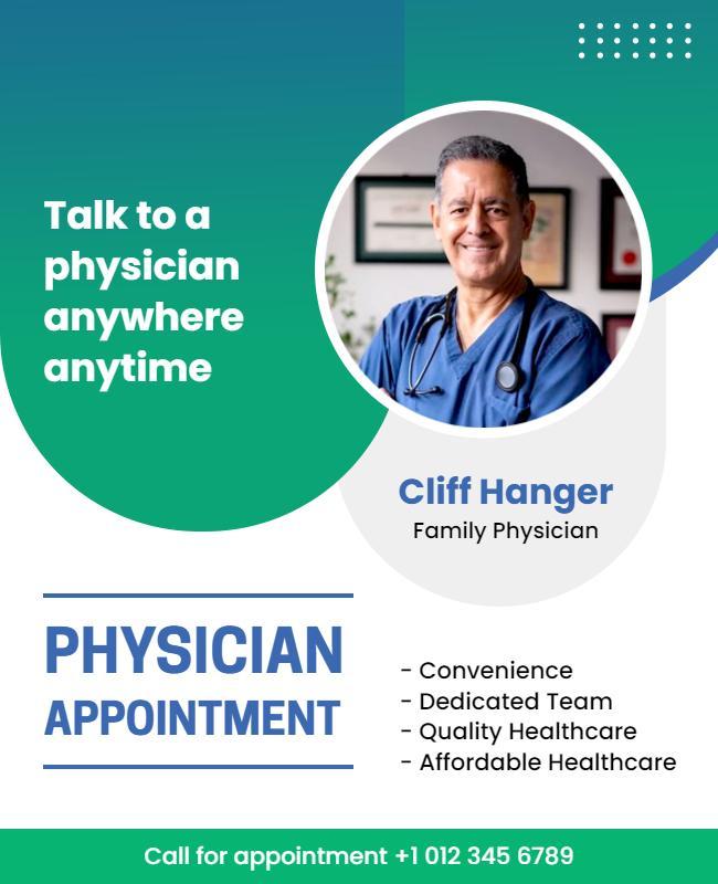 Family Physician Appointment Service Flyer Template