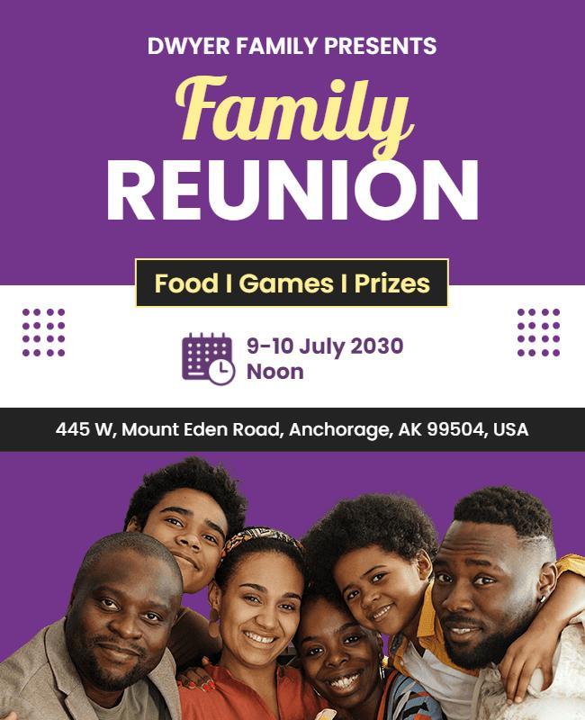 Family Reunion Celebration Event Flyer Template