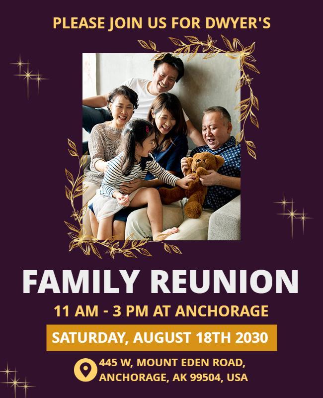 Family Reunion Celebration Flyer Template