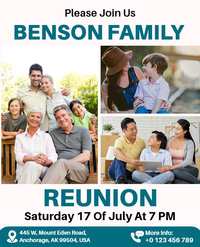 Family Reunion Gathering Flyer Template