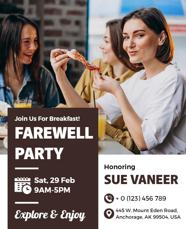 Farewell Breakfast Gathering Flyer Template