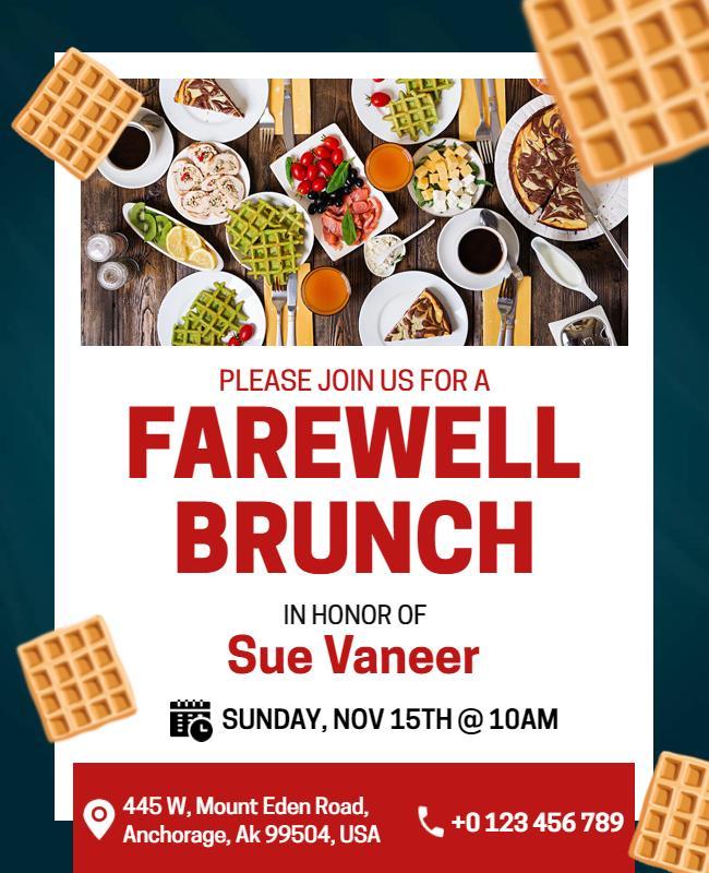 Farewell Brunch Event Invitation Flyer Template