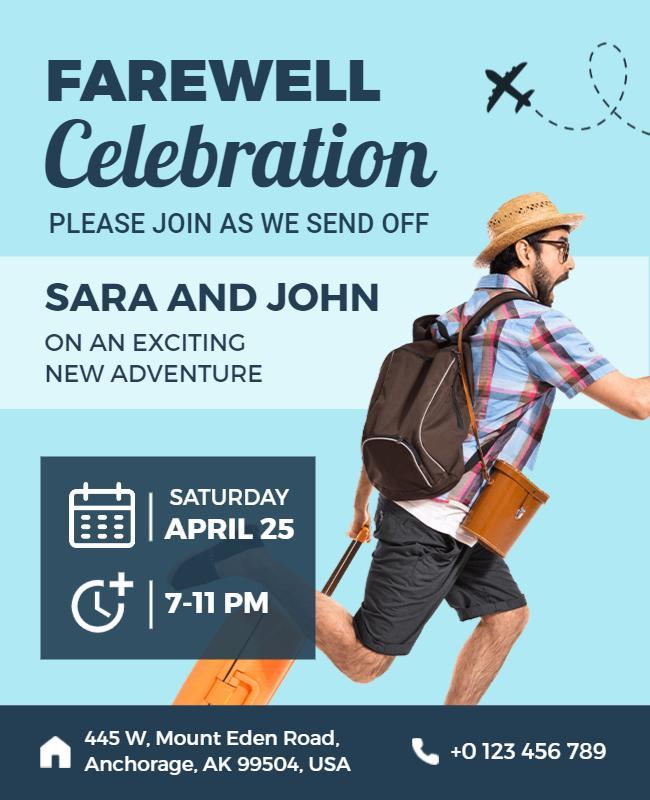 Farewell Celebration Adventure Theme Flyer Template