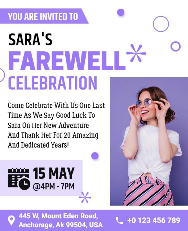 Farewell Celebration Invitation Flyer Template