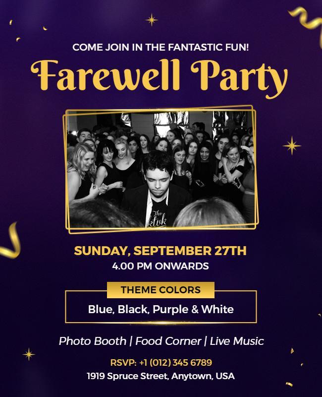 Farewell Party Celebration Flyer Template