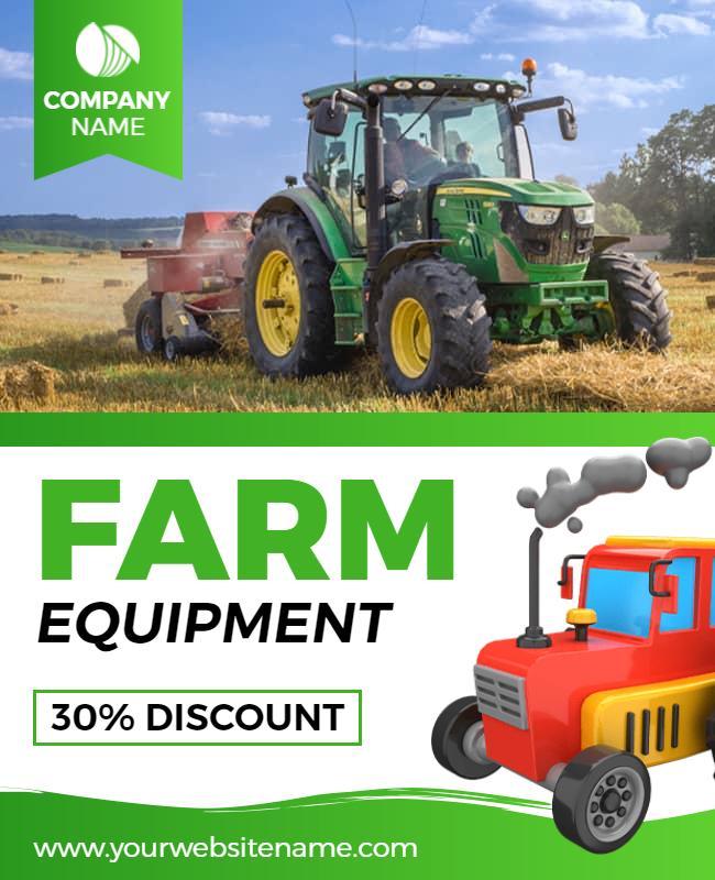 Farm Equipment Discount Flyer Template