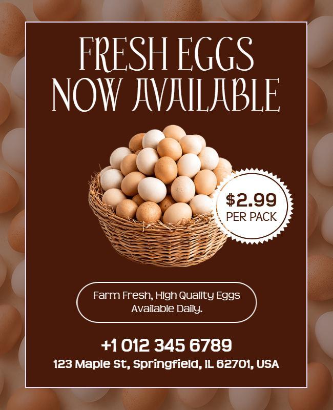 Farm Fresh Eggs Now Available Poster Template