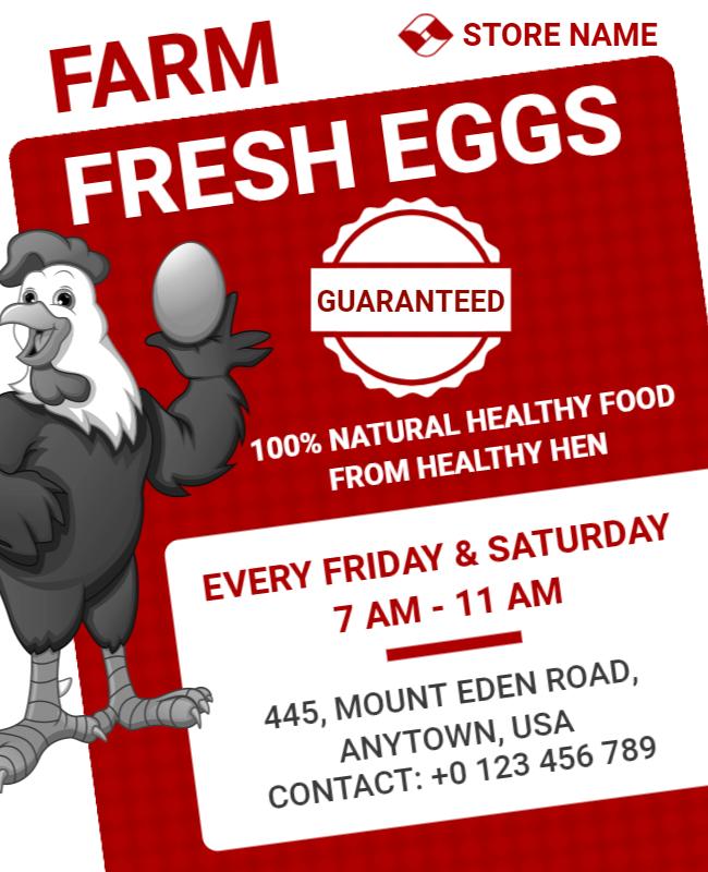 Farm Fresh Eggs Promotion Flyer Template