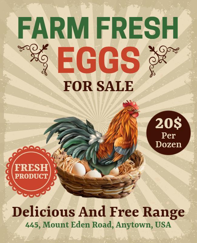 Farm Fresh Eggs Sale Flyer Template