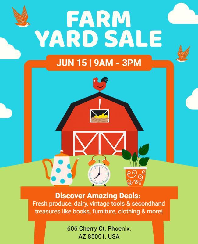 Farm Yard Sale Event Flyer Template