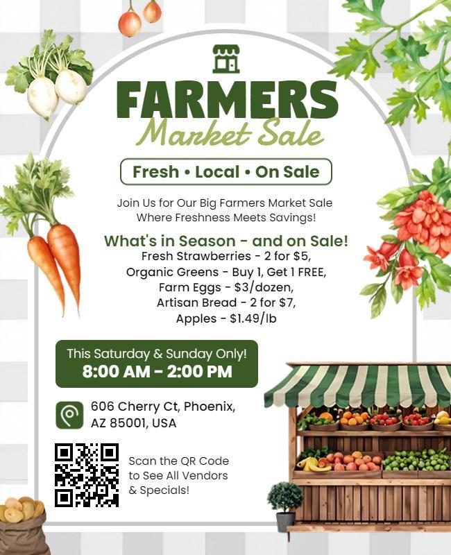 Farmers Market Seasonal Sale Flyer Template