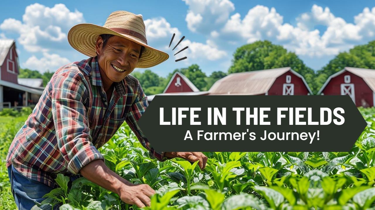 Farmers Passion Harvesting Growth Journey Trending YouTube Thumbnail Template