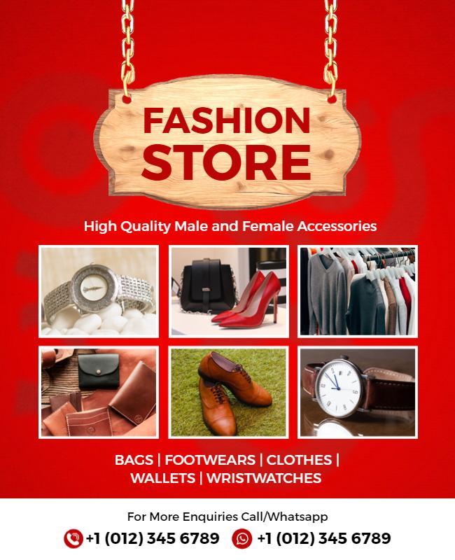 Fashion Accessories Store Promotion Flyer Template