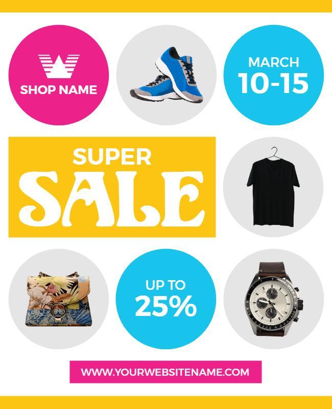 Fashion and Accessories Super Sale Flyer Template