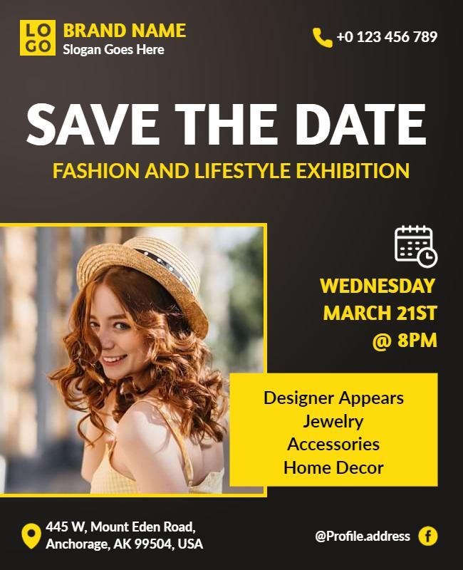 Fashion and Lifestyle Exhibition Event Flyer Template