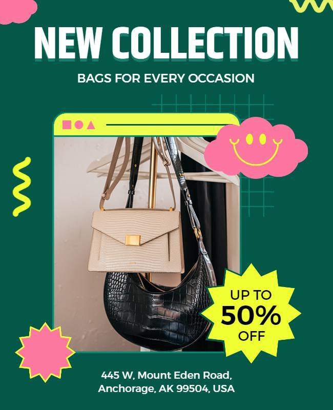 Fashion Bags New Collection Sale Flyer Template