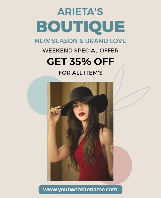 Fashion Boutique Discount Offer Flyer Template