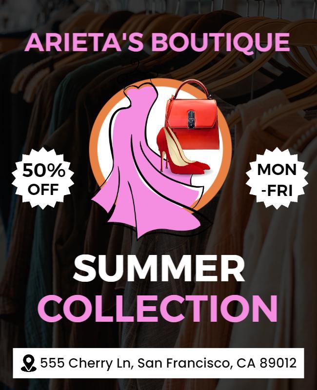 Fashion Boutique Summer Collection Sale Flyer Template